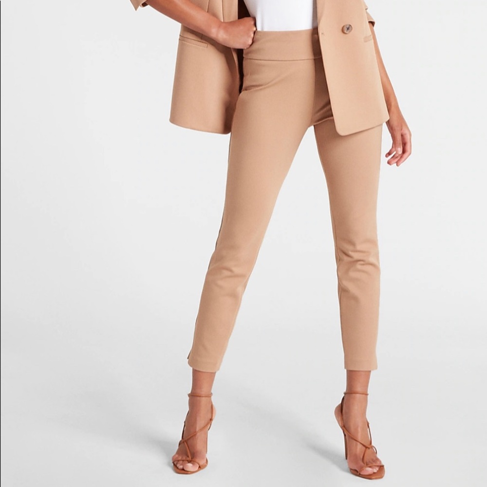 Express High Waisted Luxe Comfort Knit Columnist Ankle Pant XXS